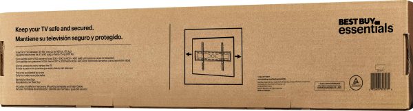 Best Buy Essentials Fixed TV Wall Mount Steel Space Saving-10