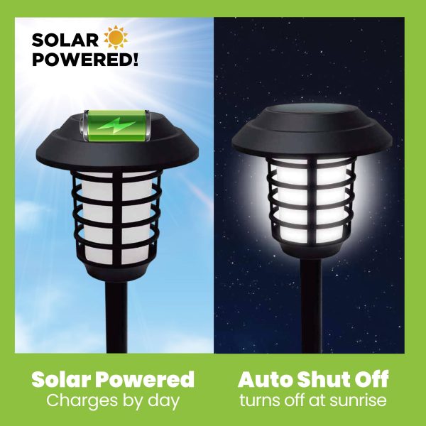 Bell Howell Solar Pathway Lights Outdoor LED Flame Decor-8