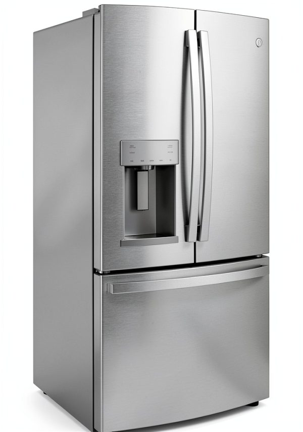 GE French Door Refrigerator Stainless Steel Space Saving Ice-1