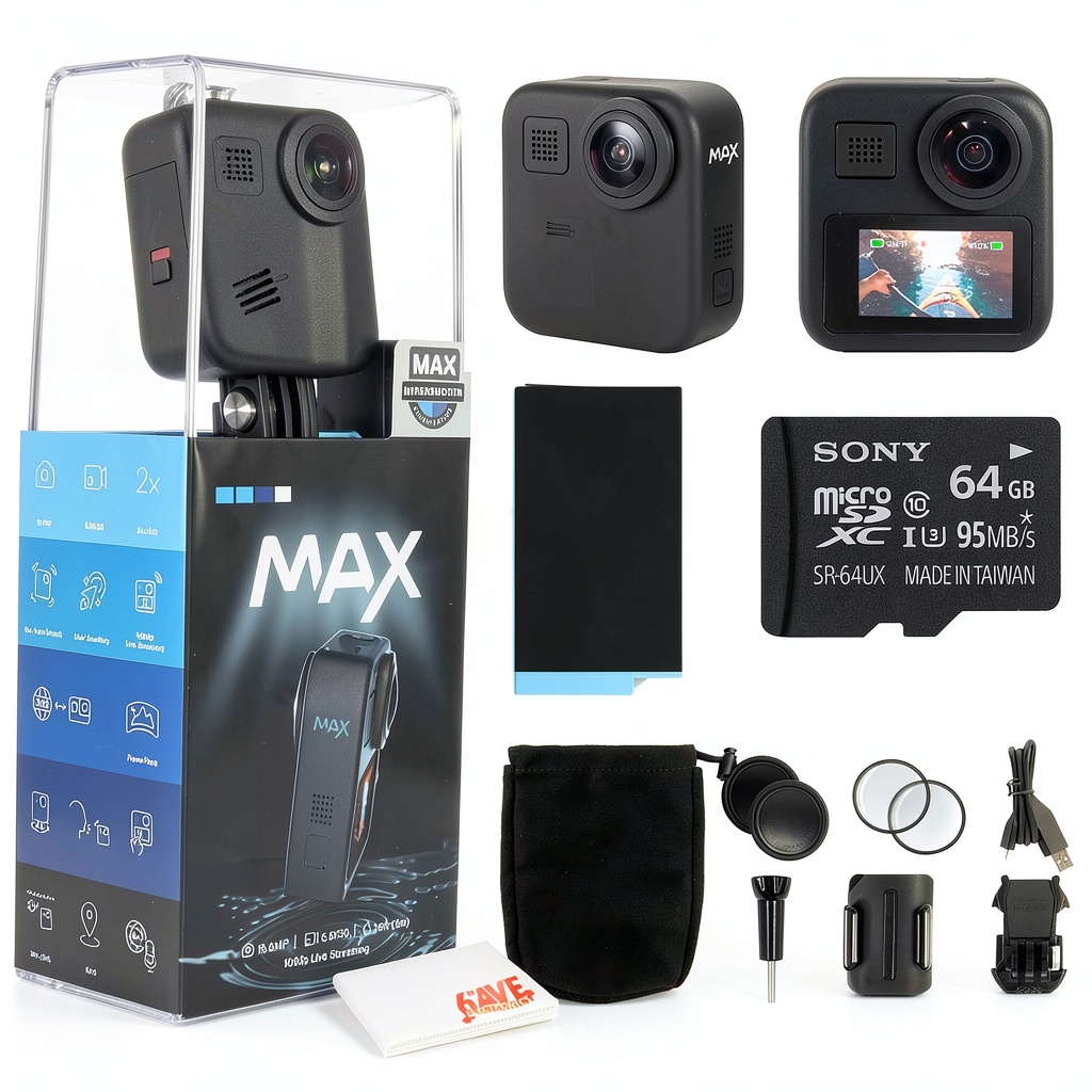 GoPro MAX 360 Action Camera in hand during outdoor use