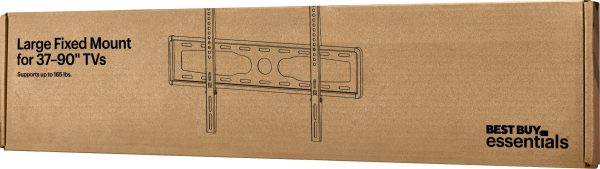 Best Buy Essentials Fixed TV Wall Mount Steel Space Saving-9