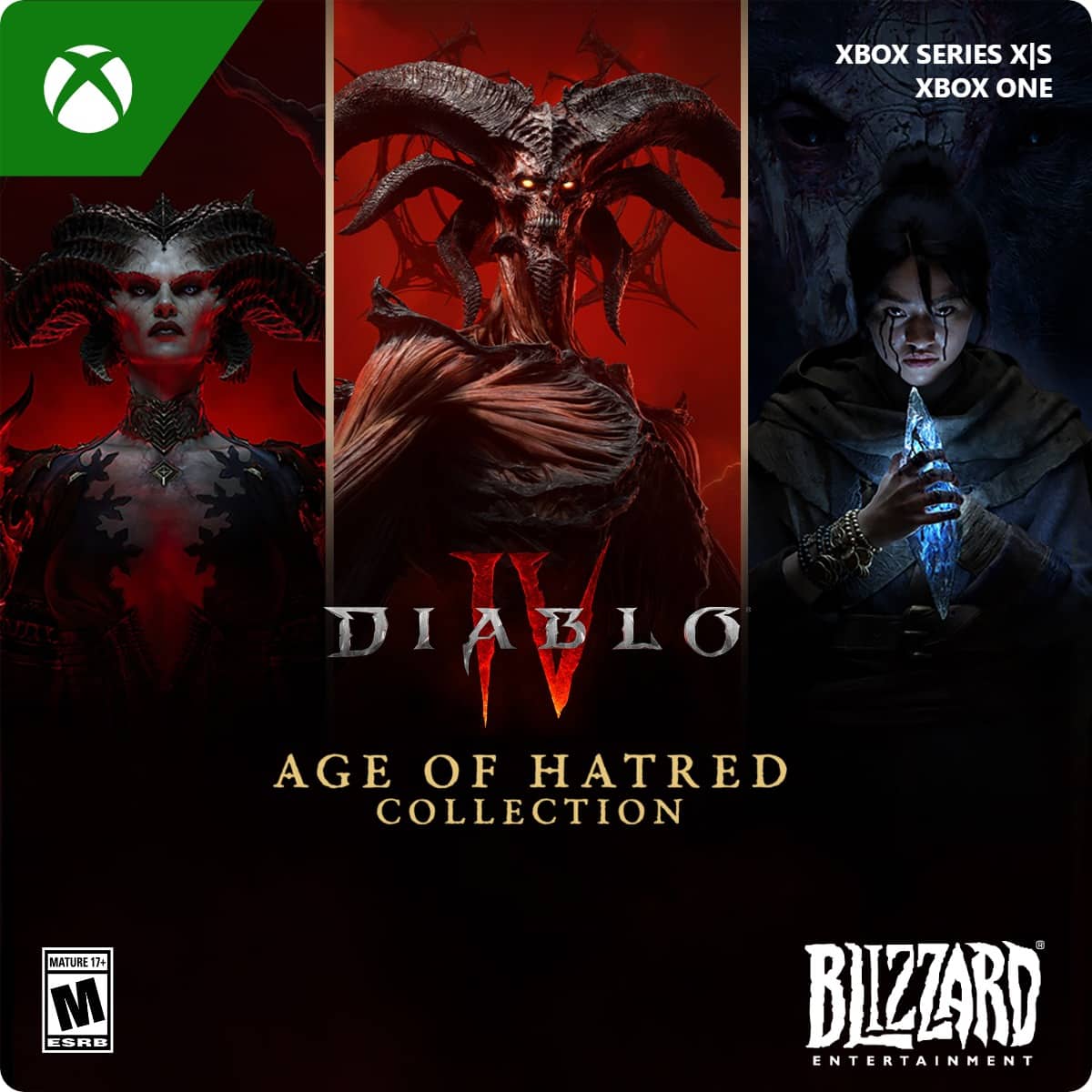 Diablo IV Age of Hatred Collection gameplay screenshot showing character classes and environments