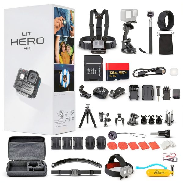 GoPro LIT HERO Waterproof Action Camera 50 Accessories-0