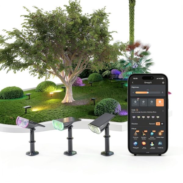 Linkind Solar Smart Lights Color Changing Outdoor Lighting-8