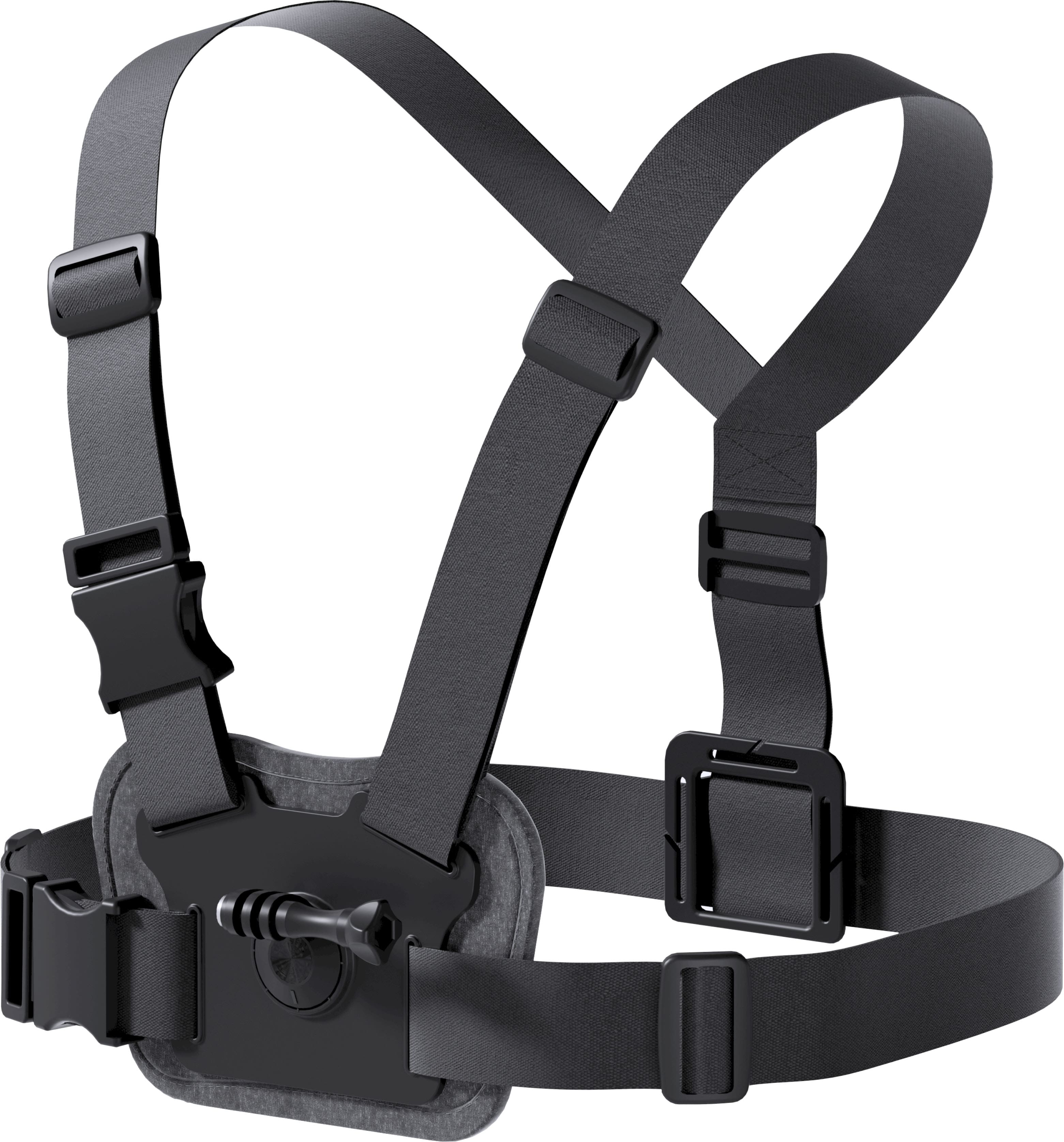 Insta360 Chest Strap mounted on a user during a mountain biking adventure