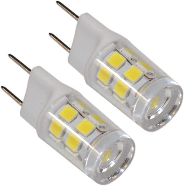 HQRP G8 LED Microwave Light Bulbs 2 Pack Cool White-0