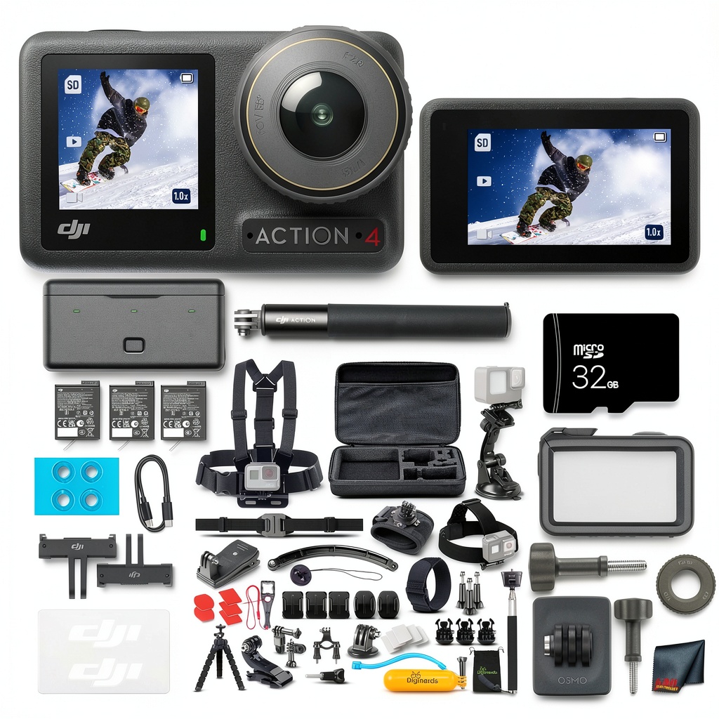 DJI Osmo Action 4 camera in use during an outdoor adventure