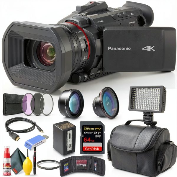 Panasonic HC X1500 4K Camcorder 24x Zoom Pro Bundle-0