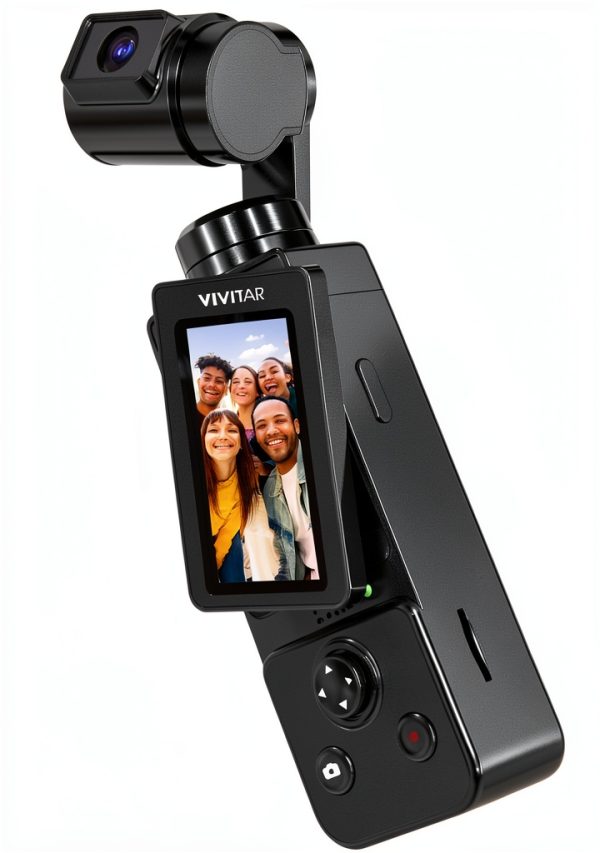 Vivitar 4K Pocket Camcorder 3 Axis Gimbal Vlogging Camera-4