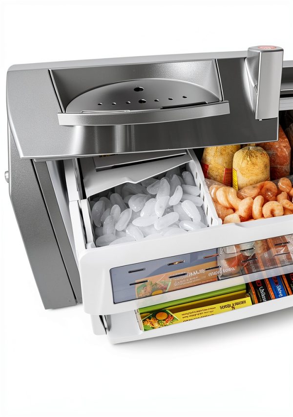 GE French Door Refrigerator Stainless Steel Space Saving Ice-12