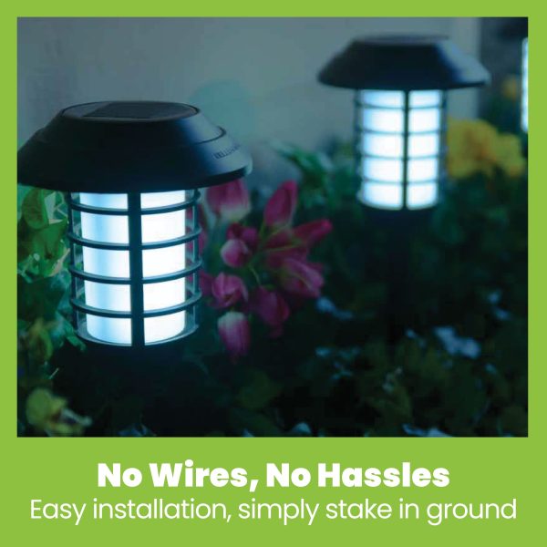 Bell Howell Solar Pathway Lights Outdoor LED Flame Decor-7