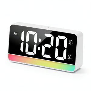 Digital Alarm Clock Large Display Color Night Light USB-0