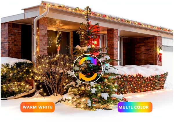 Wikistore Christmas Color Changing String Lights 300 LED-4
