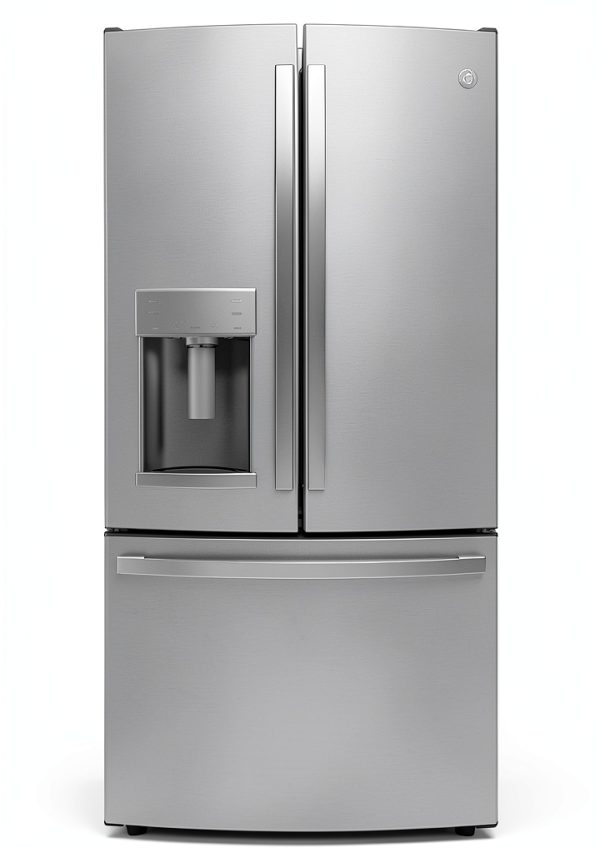 GE French Door Refrigerator Stainless Steel Space Saving Ice-0