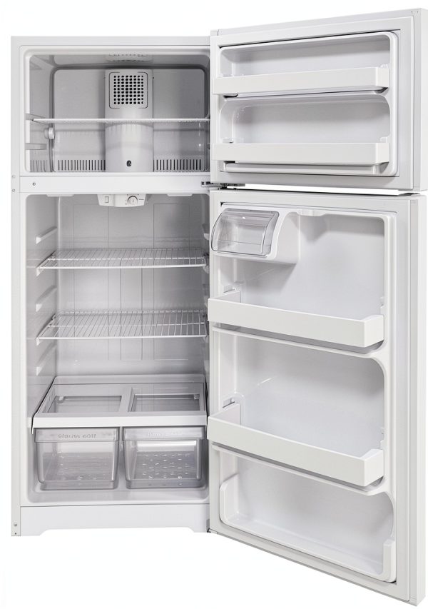 GE Top Freezer Refrigerator 16.6 Cu Ft LED Lighting-2