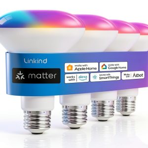 Linkind BR30 Smart LED Bulb Color Changing Matter Compatible-0