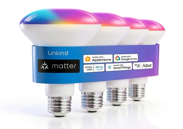 Linkind BR30 Smart LED Bulb Color Changing Matter Compatible-0