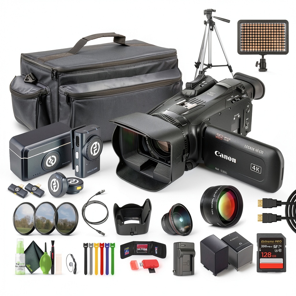 'Canon LEGRIA HF G70 camcorder in professional filming setup'