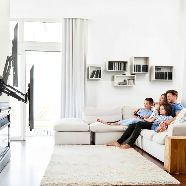 Mount It Fireplace TV Mount Pull Down Steel Design-3