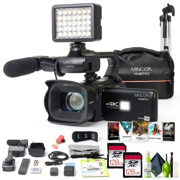 Minolta MN4KPRO UHD 4K60 Camcorder Kit with Autofocus-0