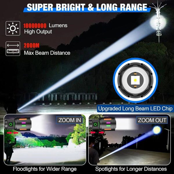 Tactical Flashlight Rechargeable Aluminum Alloy Outdoor Use-2
