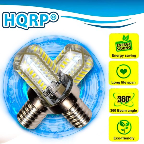 HQRP E12 LED Appliance Bulb 3W Dimmable Refrigerator Light-2