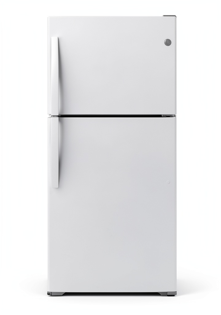 GE Top Freezer Refrigerator in a modern kitchen setting