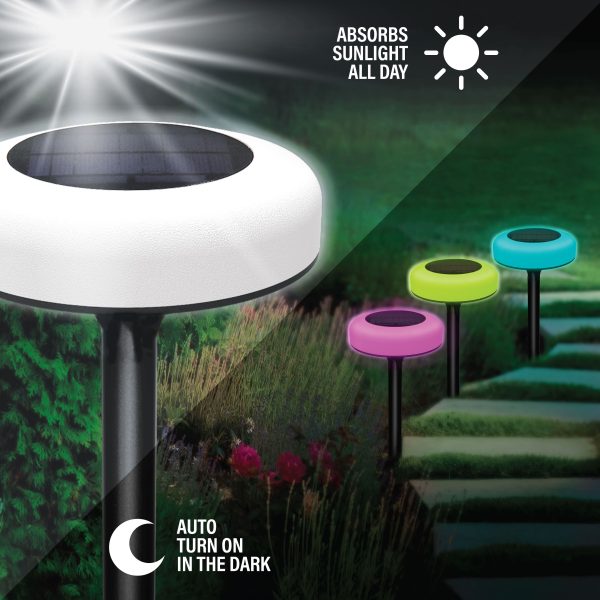 Bell and Howell Solar Disk Lights Waterproof Color Changing-1