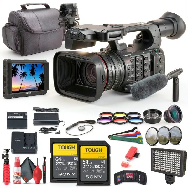 Canon XF605 4K Pro Camcorder Bundle ENG Sports Filmmaking-0